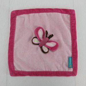 Tiddliwinks Pink Butterfly Lovey Security Blanket 11.75" Baby Soother
